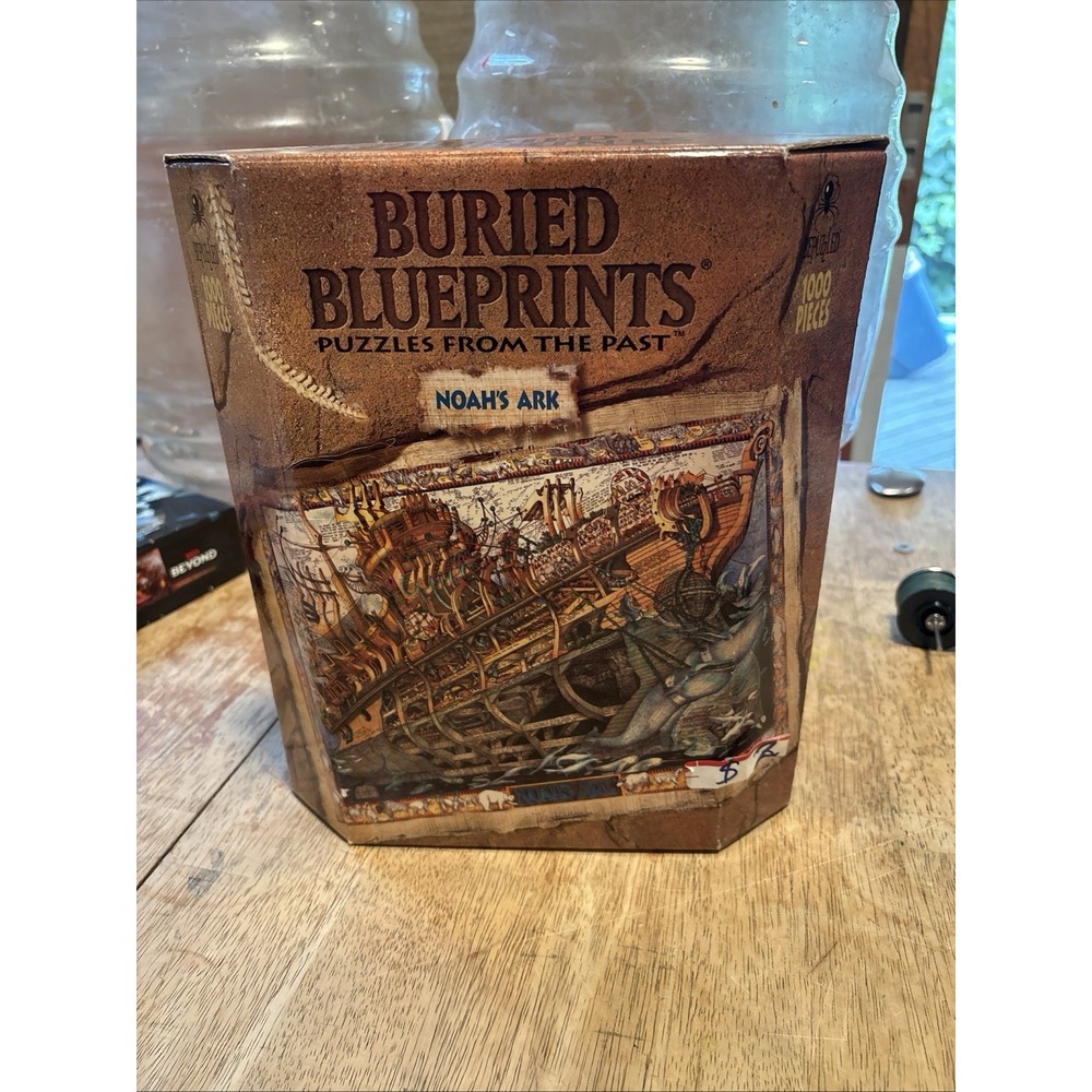 Vintage 1990s BePuzzled Buried Blueprints Noahs Ark 1000 Piece Puzzle Sealed Bag